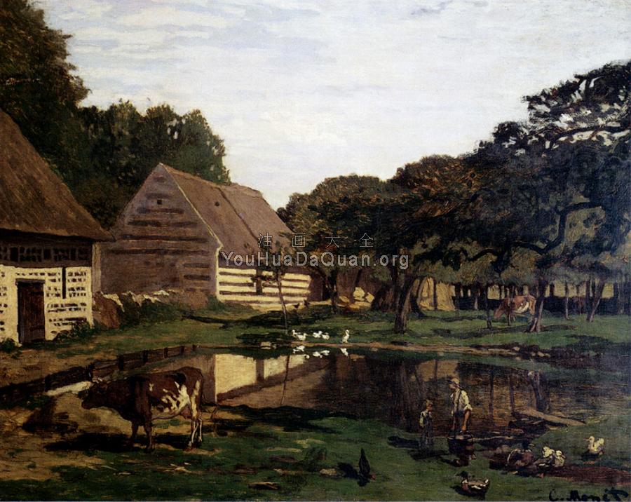 A Farmyard In Normandy - 克劳德·莫奈